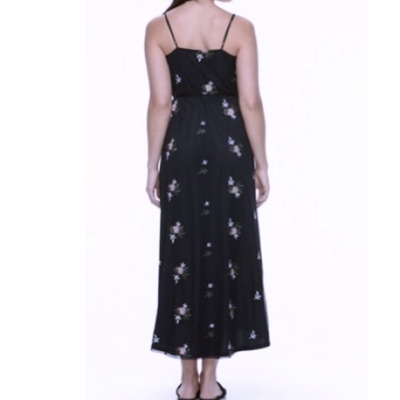 🍂🍁 Fall Free People Inspired K/Lab Wrap Floral Embroidered Mesh Dress Sz M - Picture 2 of 4